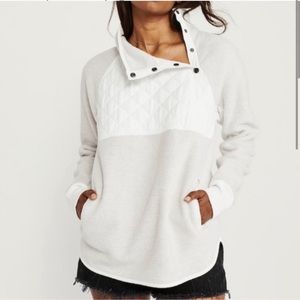 Abercrombie & Fitch Asymmetrical Snap-Up Fleece